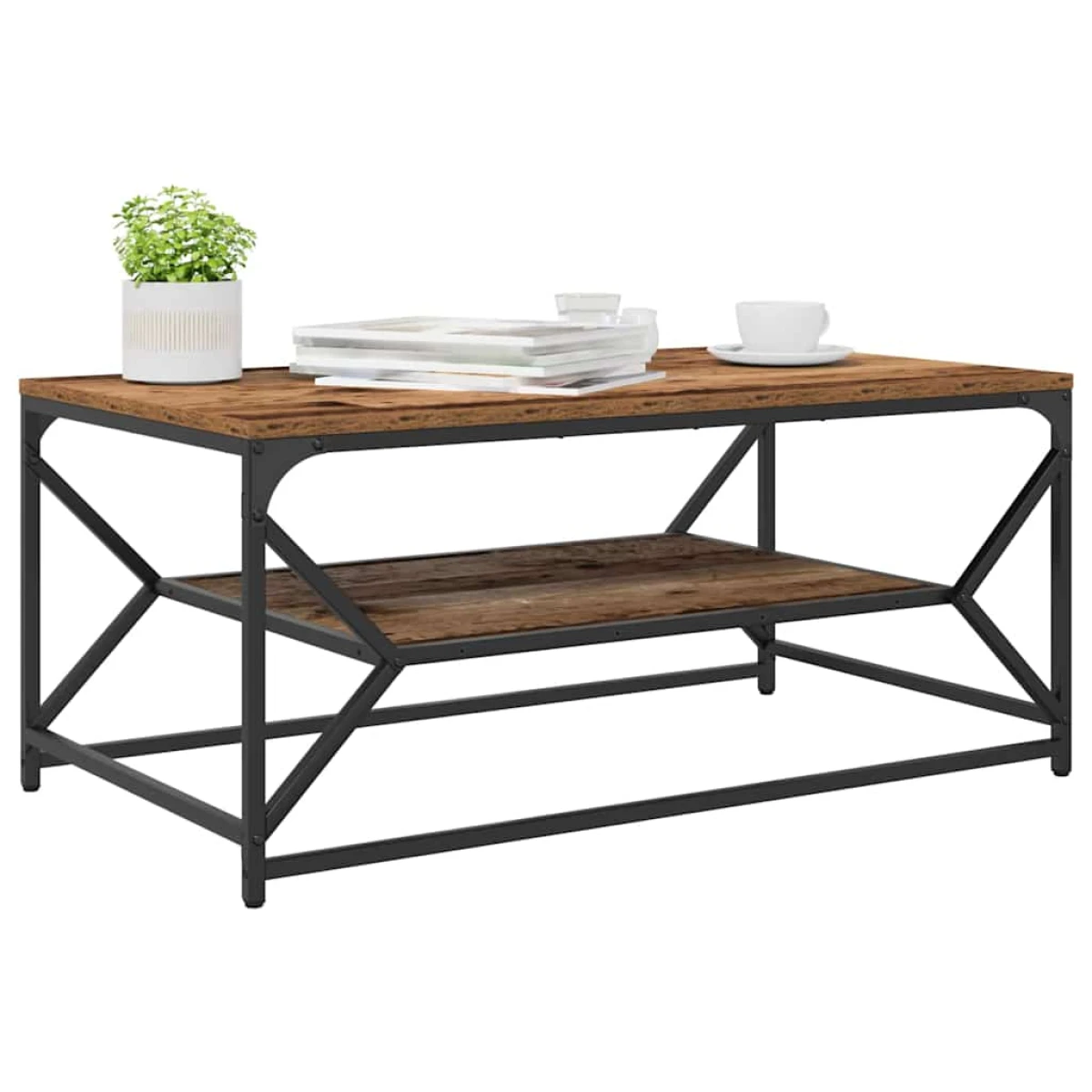 VidaXL Coffee Table 51x50x40 cm Black Oak Modern Lounge by vidaXL