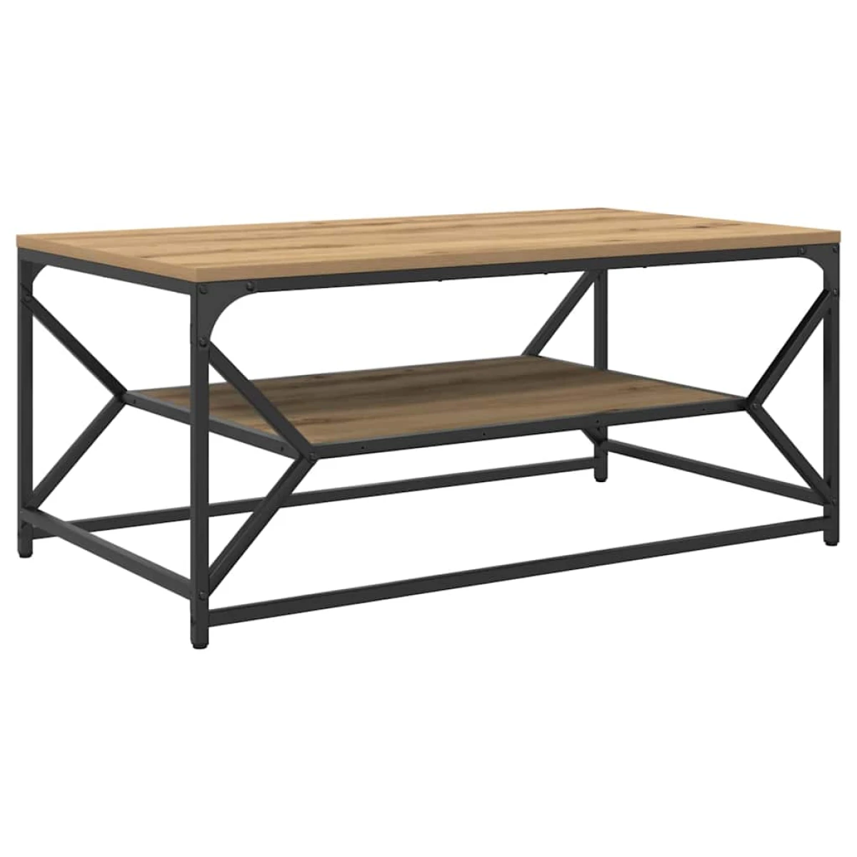 VidaXL Coffee Table 51x50x40 cm Black Oak Modern Lounge by vidaXL