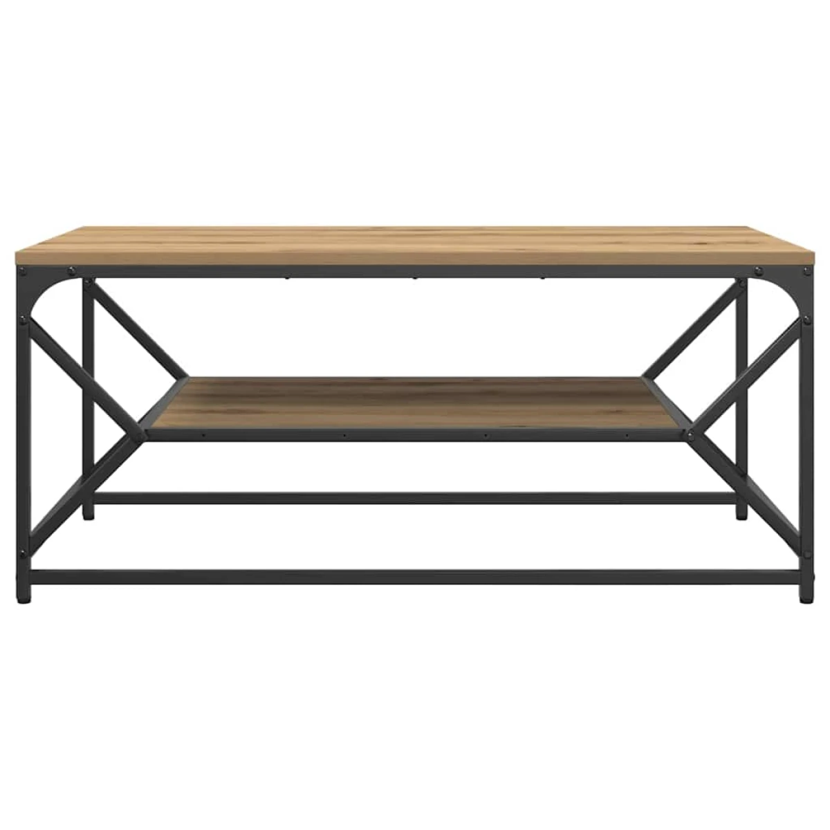 VidaXL Coffee Table 51x50x40 cm Black Oak Modern Lounge by vidaXL
