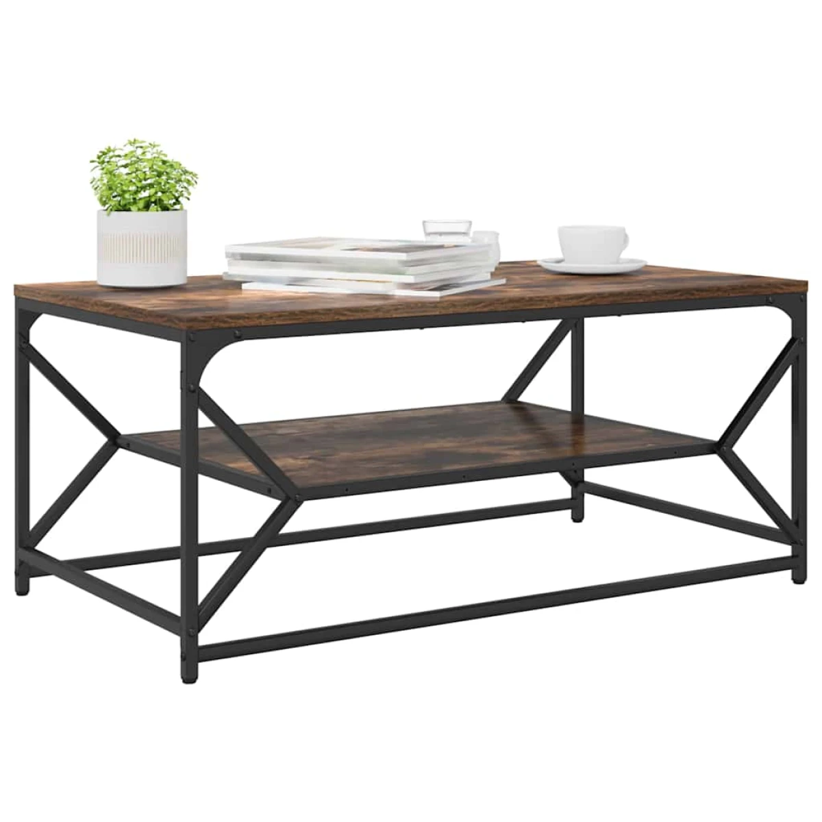 VidaXL Coffee Table 51x50x40 cm Black Oak Modern Lounge by vidaXL