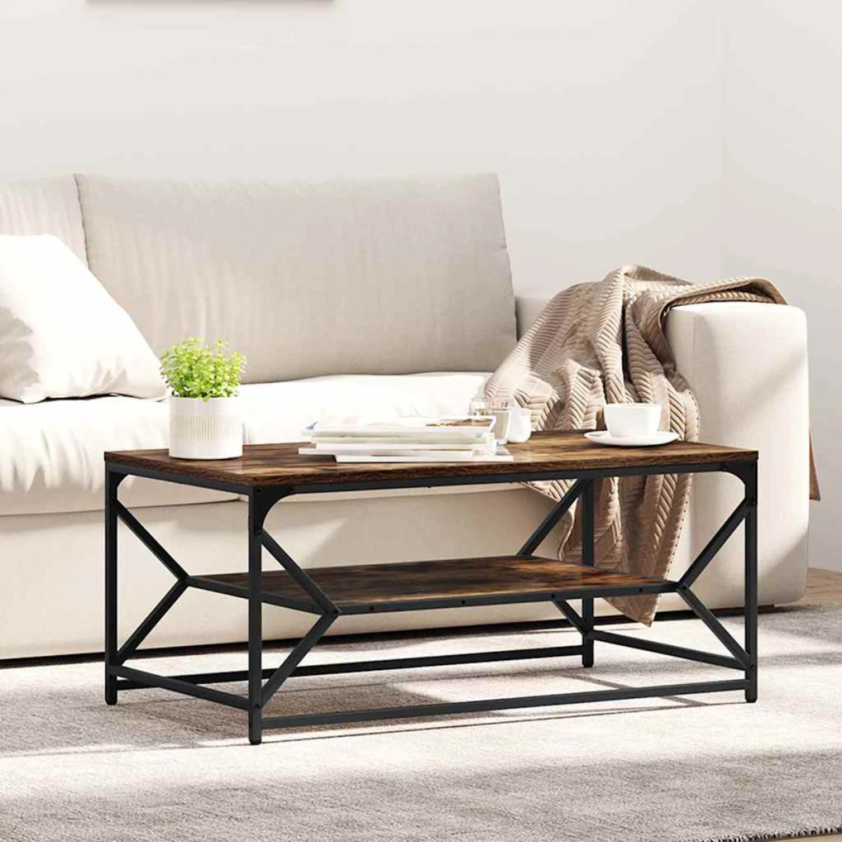 vidaXL VidaXL Coffee Table 51x50x40 cm Black Oak Modern Lounge - Coffee Table