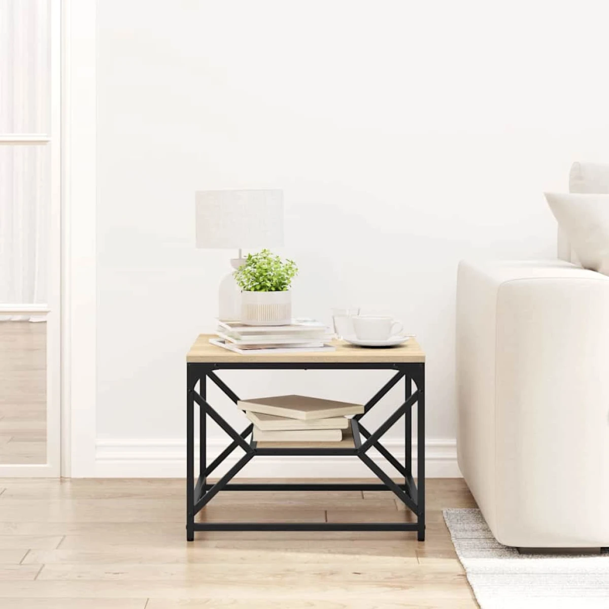 vidaXL VidaXL Coffee Table 51x50x40 cm Black Oak Modern Lounge - Coffee Table