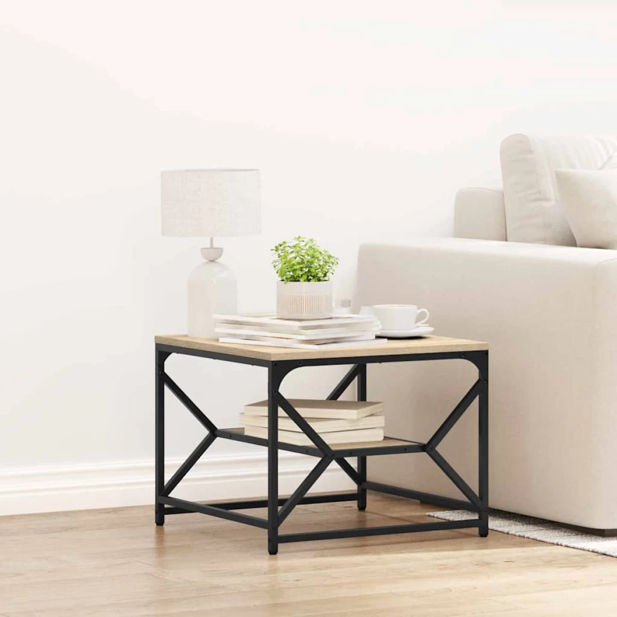 vidaXL VidaXL Coffee Table 51x50x40 cm Black Oak Modern Lounge - Coffee Table