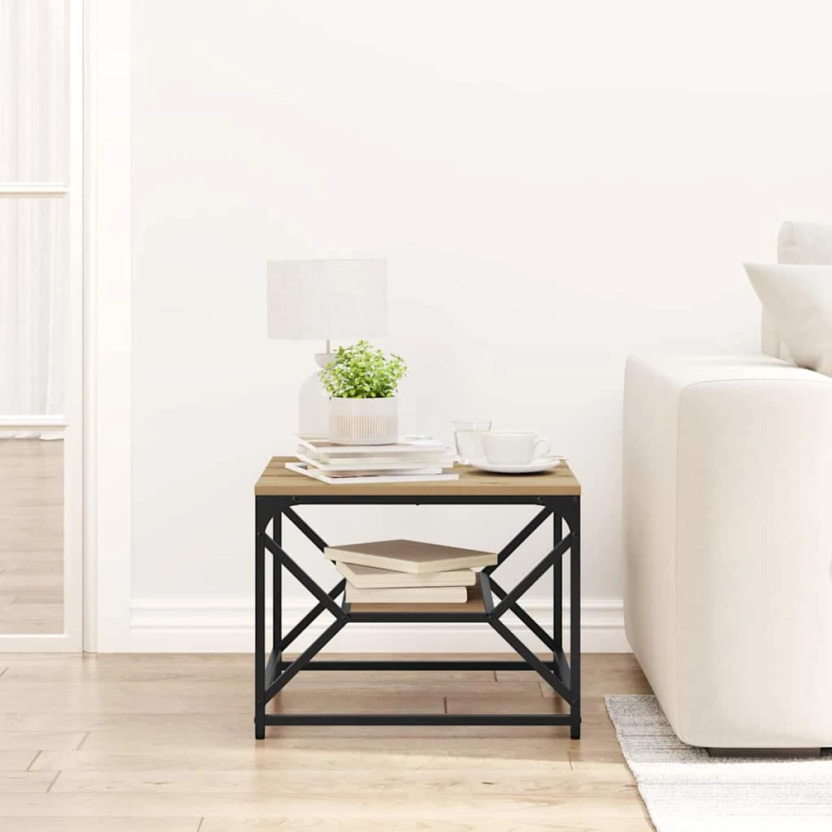 VidaXL Coffee Table 51x50x40 cm Black Oak Modern Lounge by vidaXL