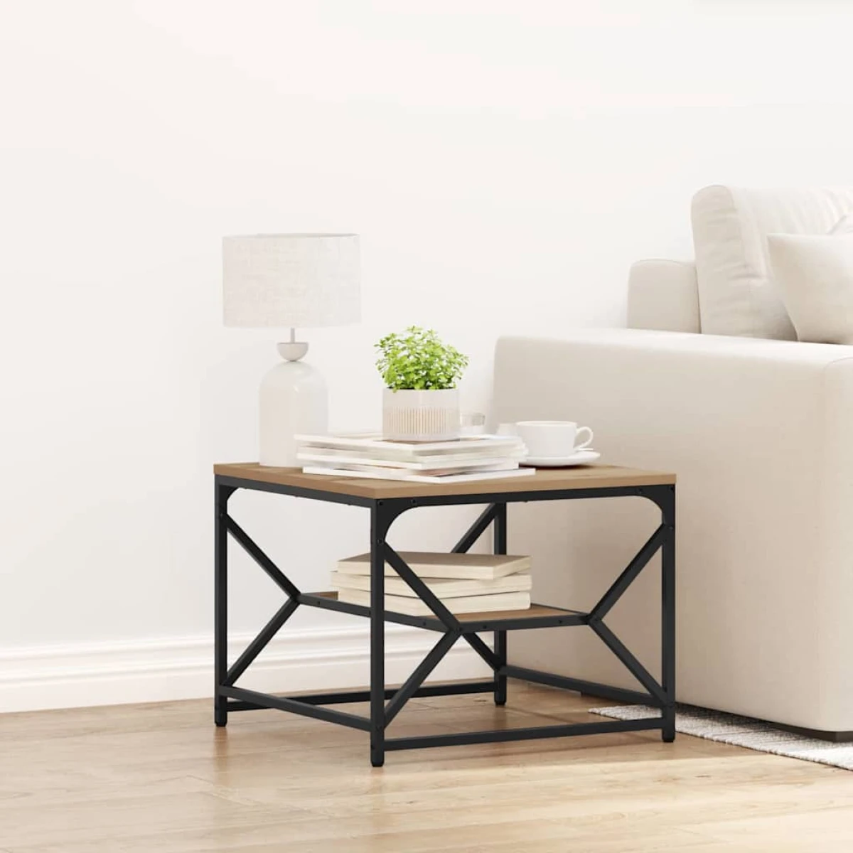 vidaXL VidaXL Coffee Table 51x50x40 cm Black Oak Modern Lounge - Coffee Table