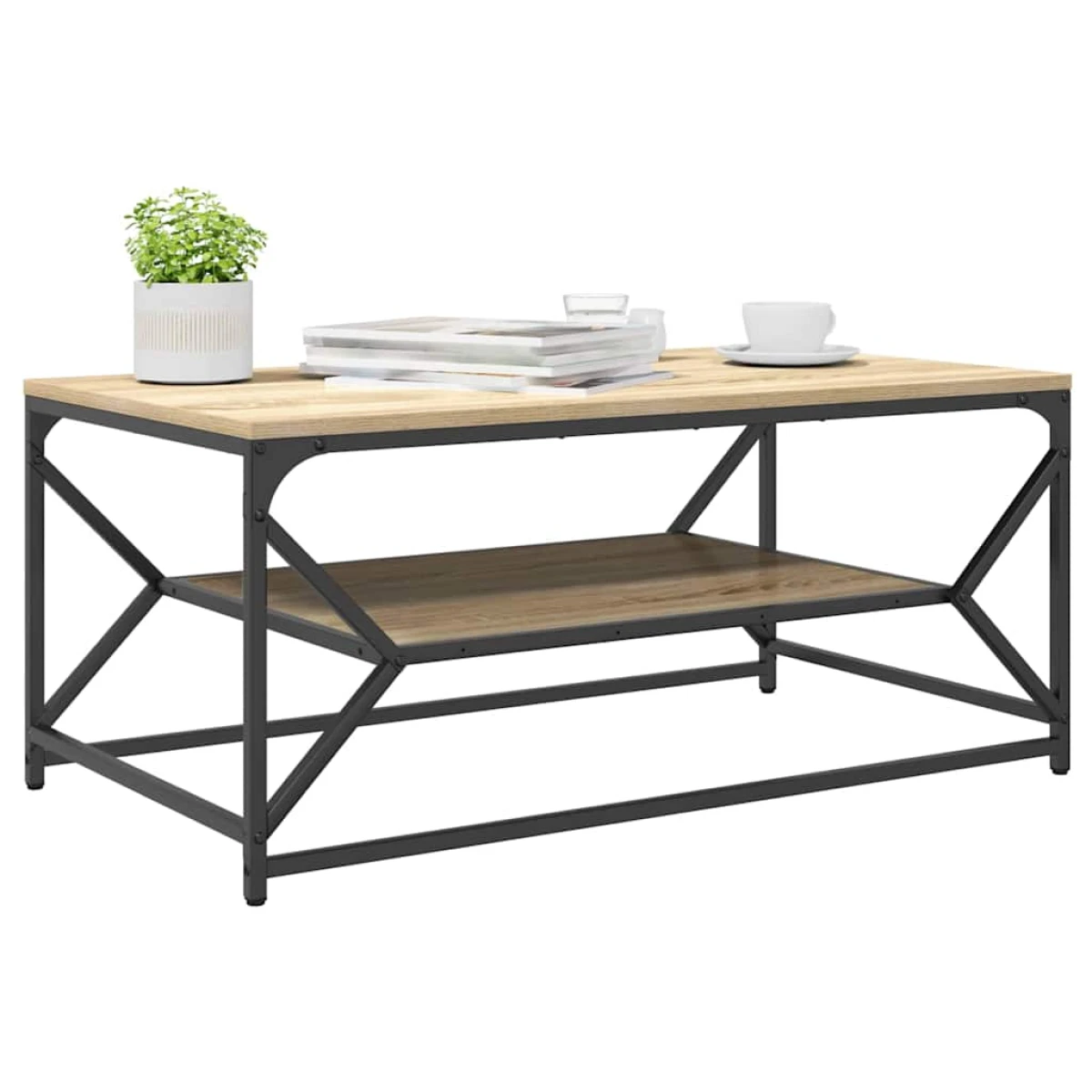 vidaXL VidaXL Coffee Table 51x50x40 cm Black Oak Modern Lounge - Coffee Table