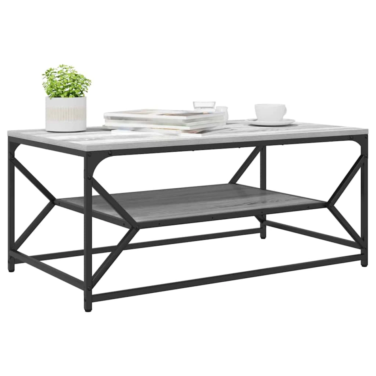 vidaXL VidaXL Coffee Table 51x50x40 cm Black Oak Modern Lounge - Coffee Table