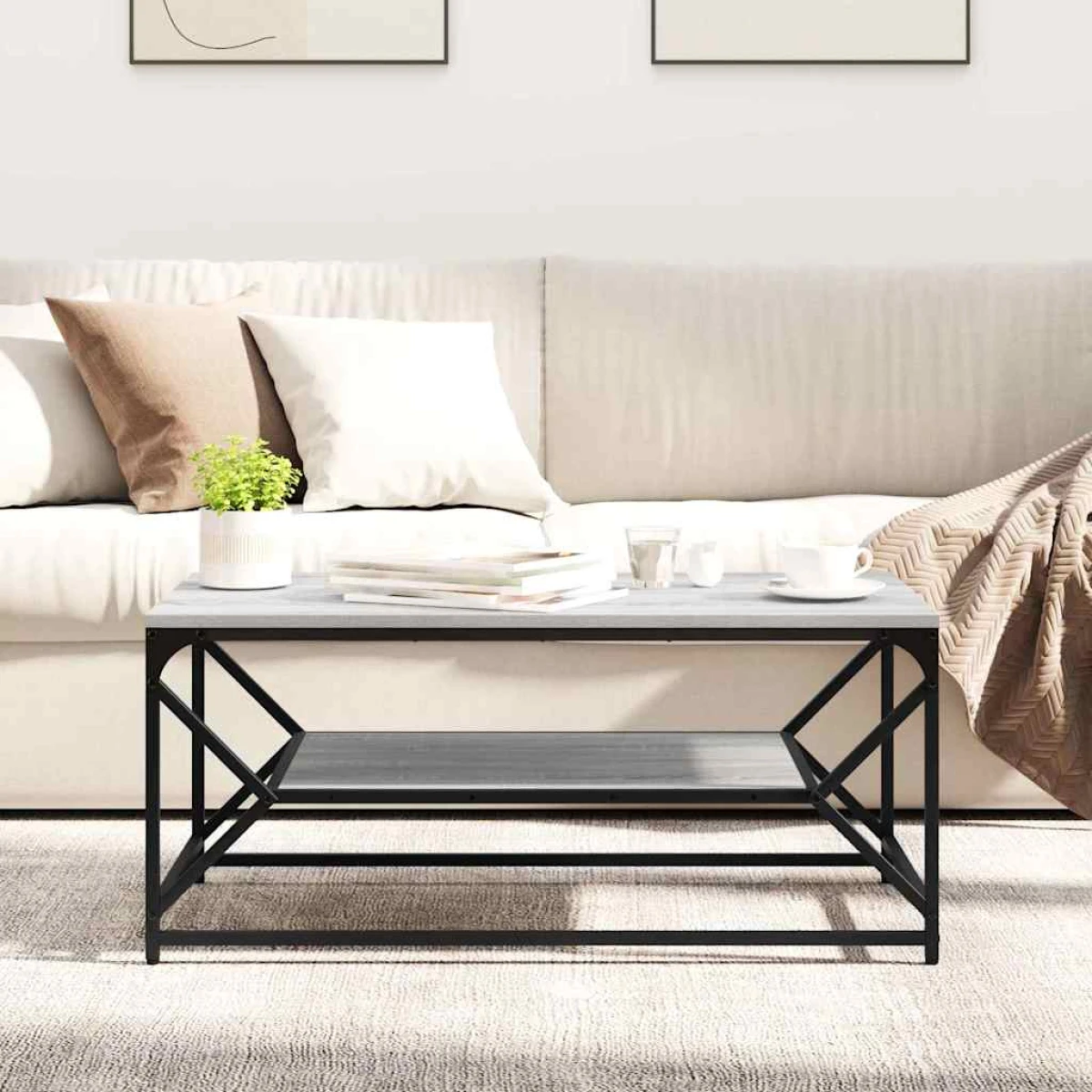 vidaXL VidaXL Coffee Table 51x50x40 cm Black Oak Modern Lounge - Coffee Table