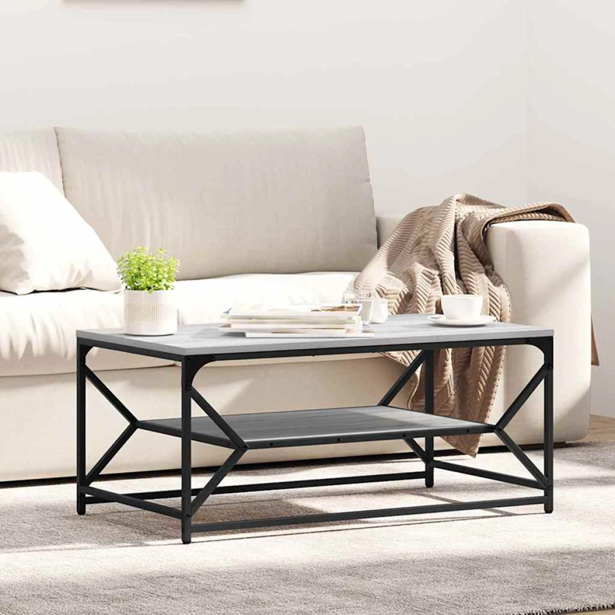 vidaXL VidaXL Coffee Table 51x50x40 cm Black Oak Modern Lounge - Coffee Table