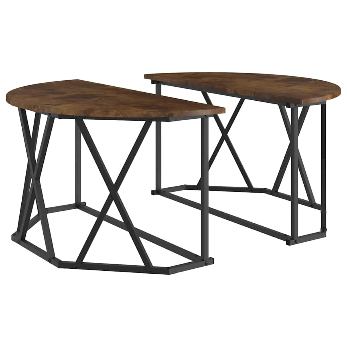 vidaXL VidaXL Coffee Table 80x80x42 cm Black Oak Matte Living Room - Coffee Table