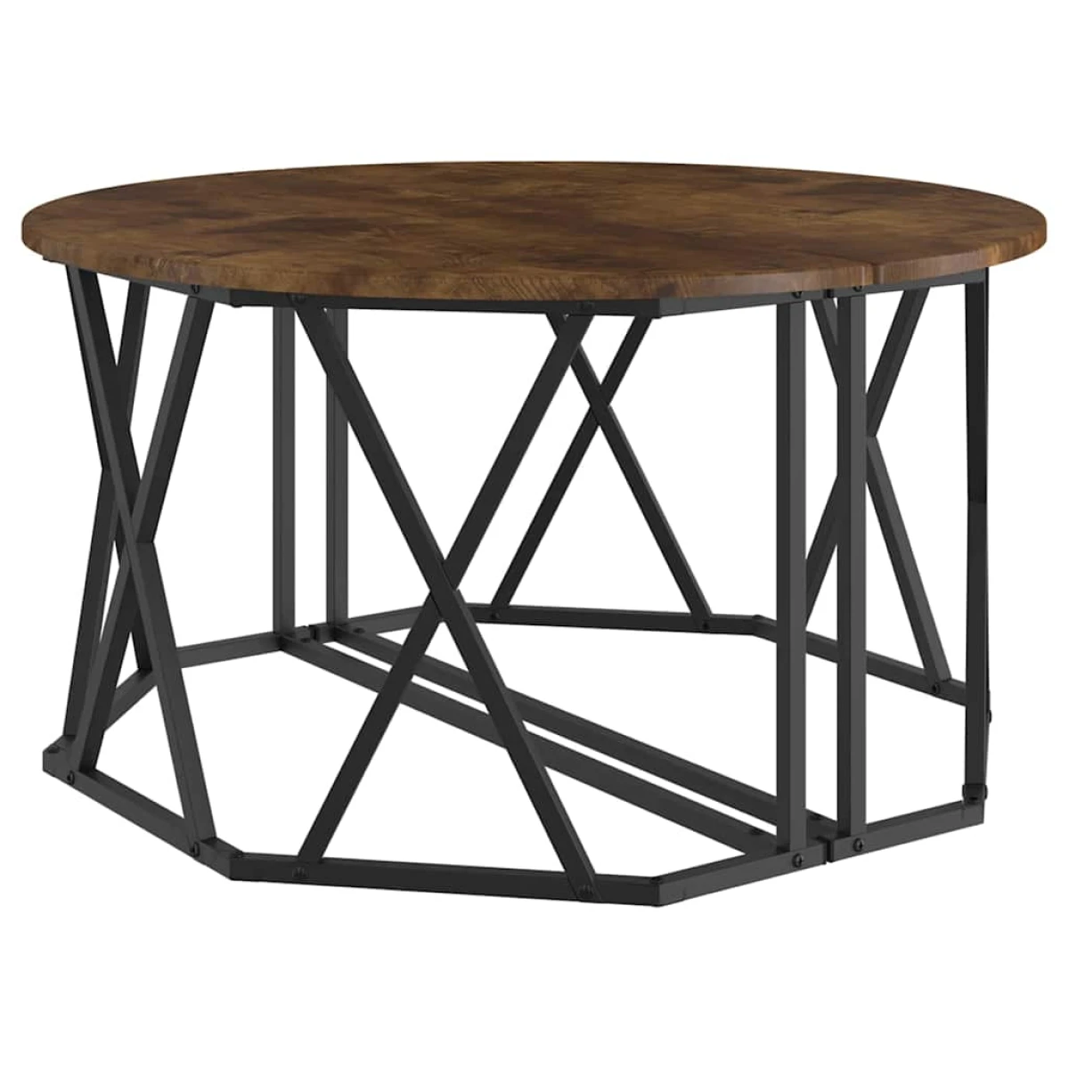 vidaXL VidaXL Coffee Table 80x80x42 cm Black Oak Matte Living Room - Coffee Table