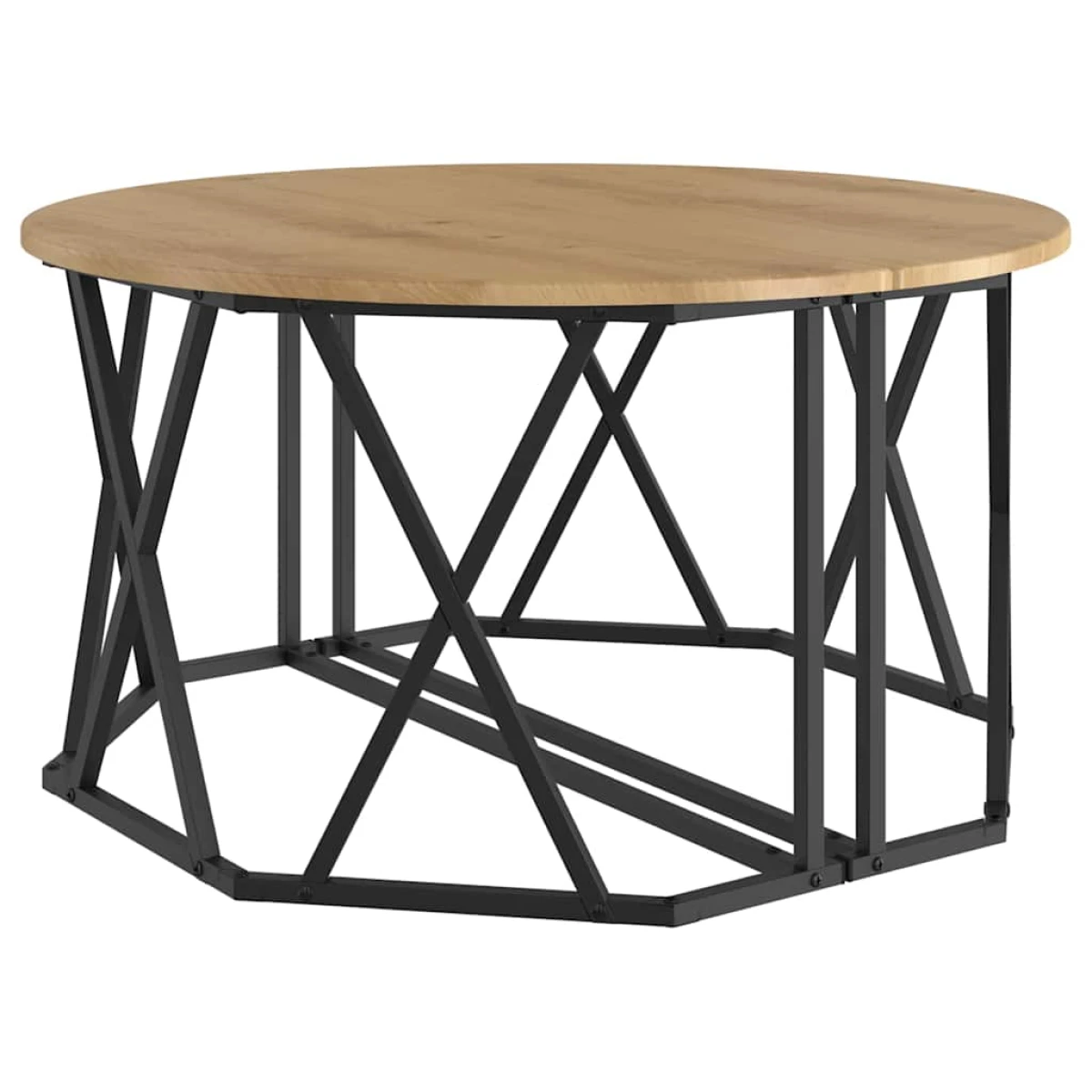 VidaXL Coffee Table 80x80x42 cm Black Oak Matte Living Room by vidaXL