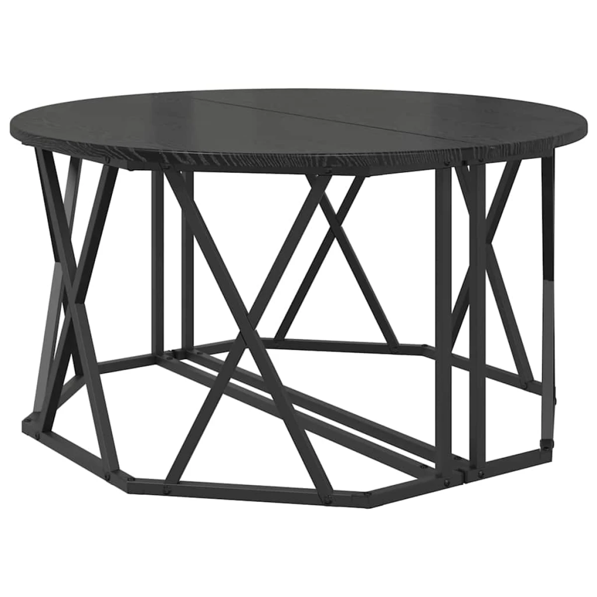 VidaXL Coffee Table 80x80x42 cm Black Oak Matte Living Room by vidaXL