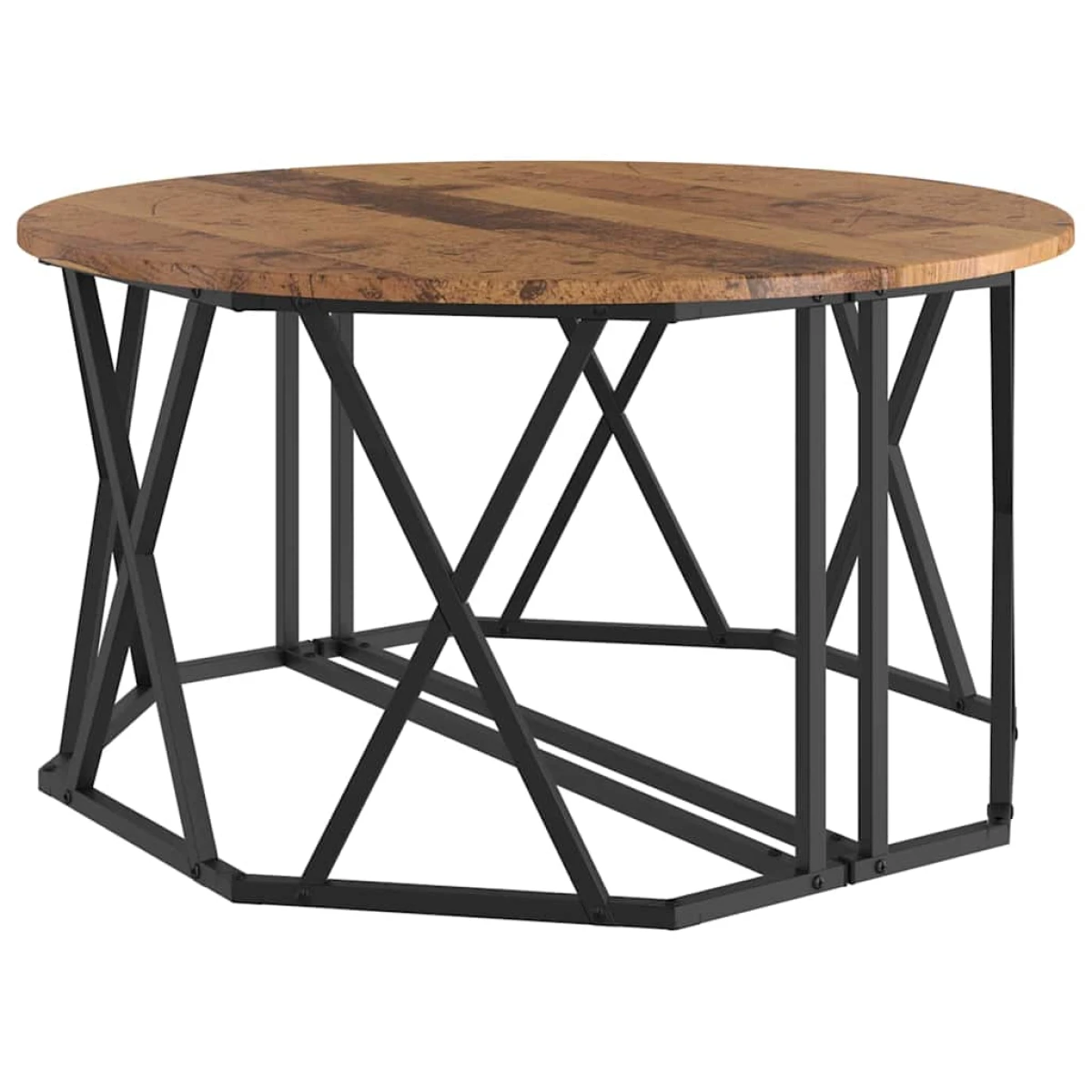 vidaXL VidaXL Coffee Table 80x80x42 cm Black Oak Matte Living Room - Coffee Table