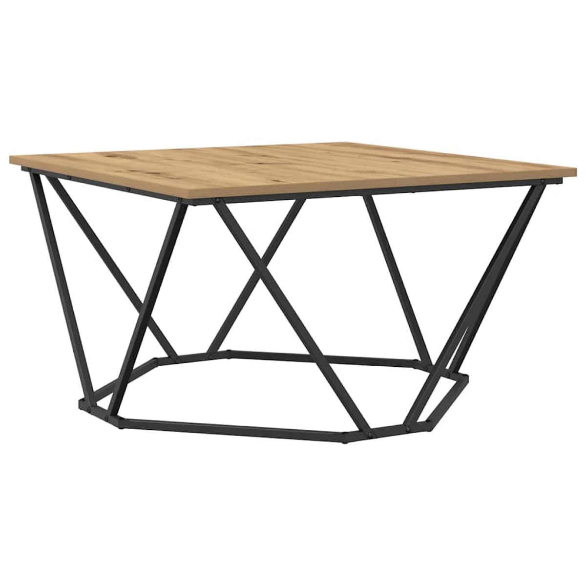 VidaXL Coffee Table 80x80x45 cm Black Oak Living Room by vidaXL