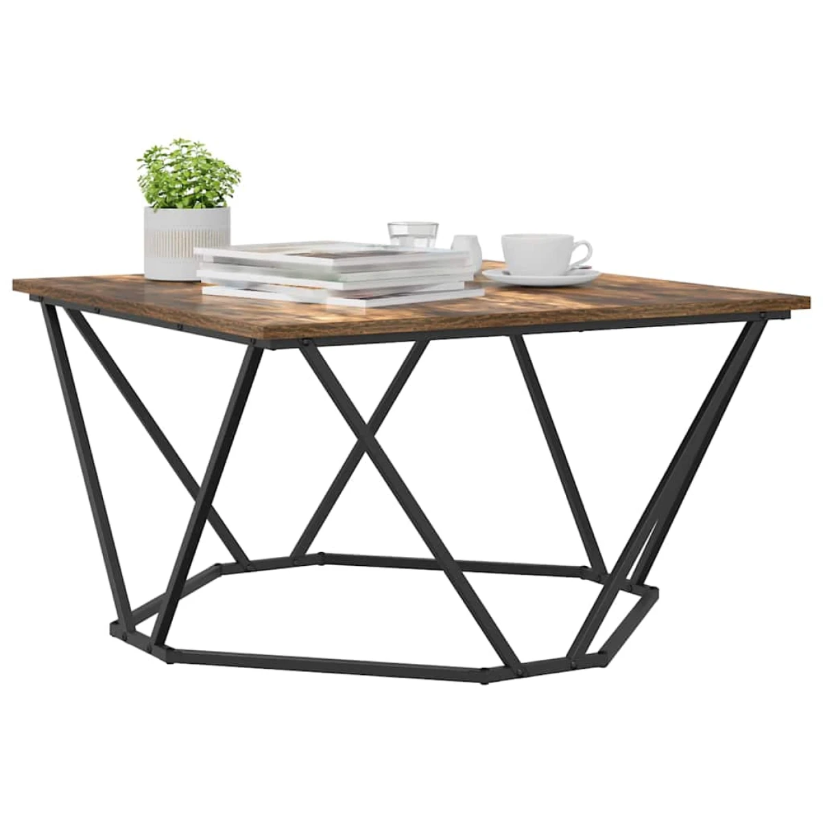 vidaXL VidaXL Coffee Table 80x80x45 cm Black Oak Living Room - Coffee Table