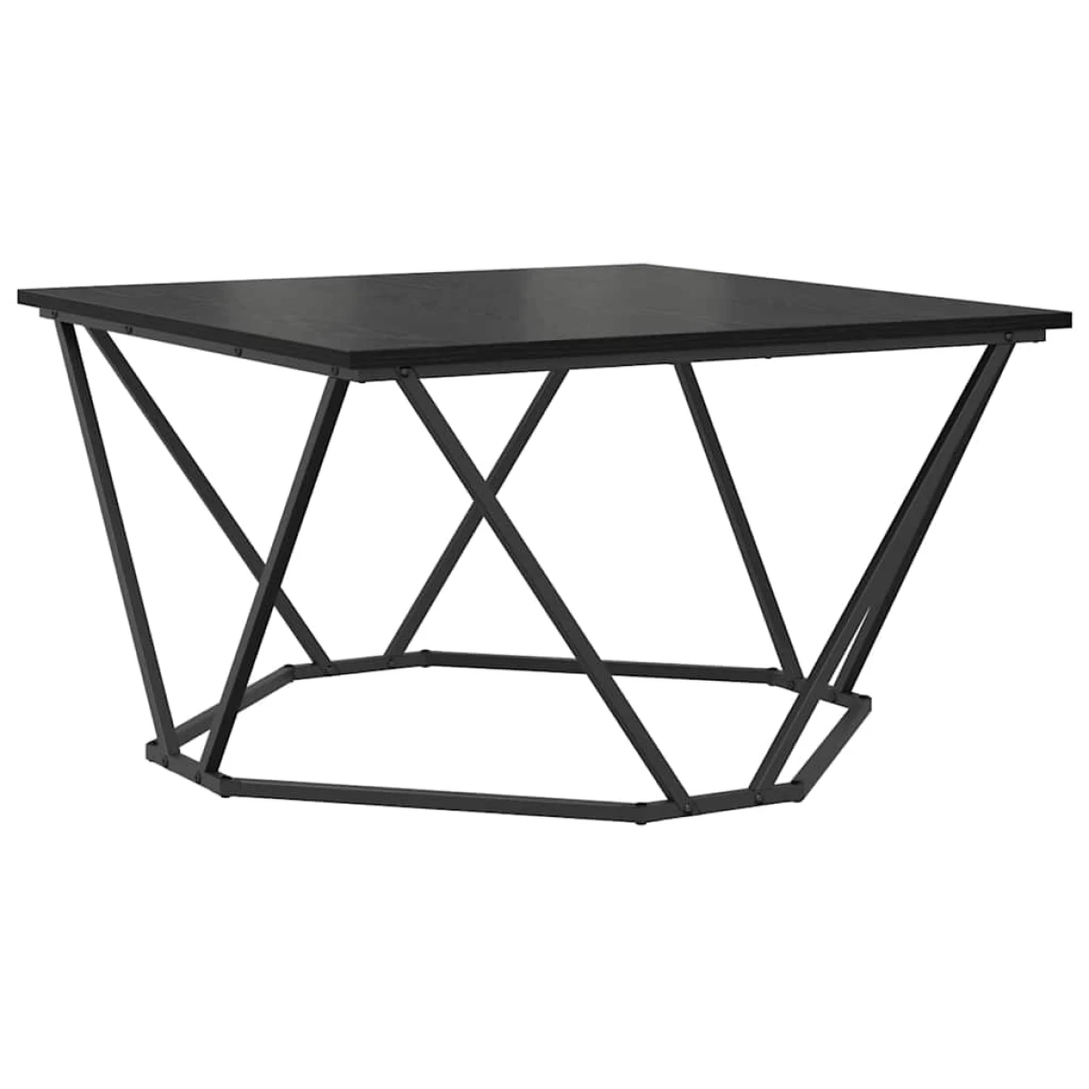 vidaXL VidaXL Coffee Table 80x80x45 cm Black Oak Living Room - Coffee Table