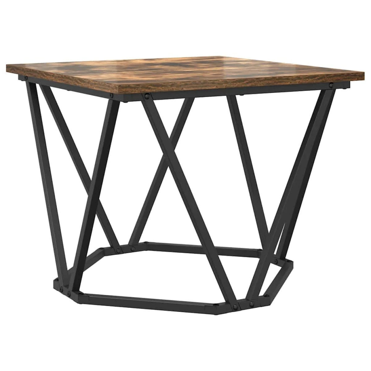 VidaXL Coffee Tables 50 x 50 x 40 cm Black Oak Set of 3 by vidaXL