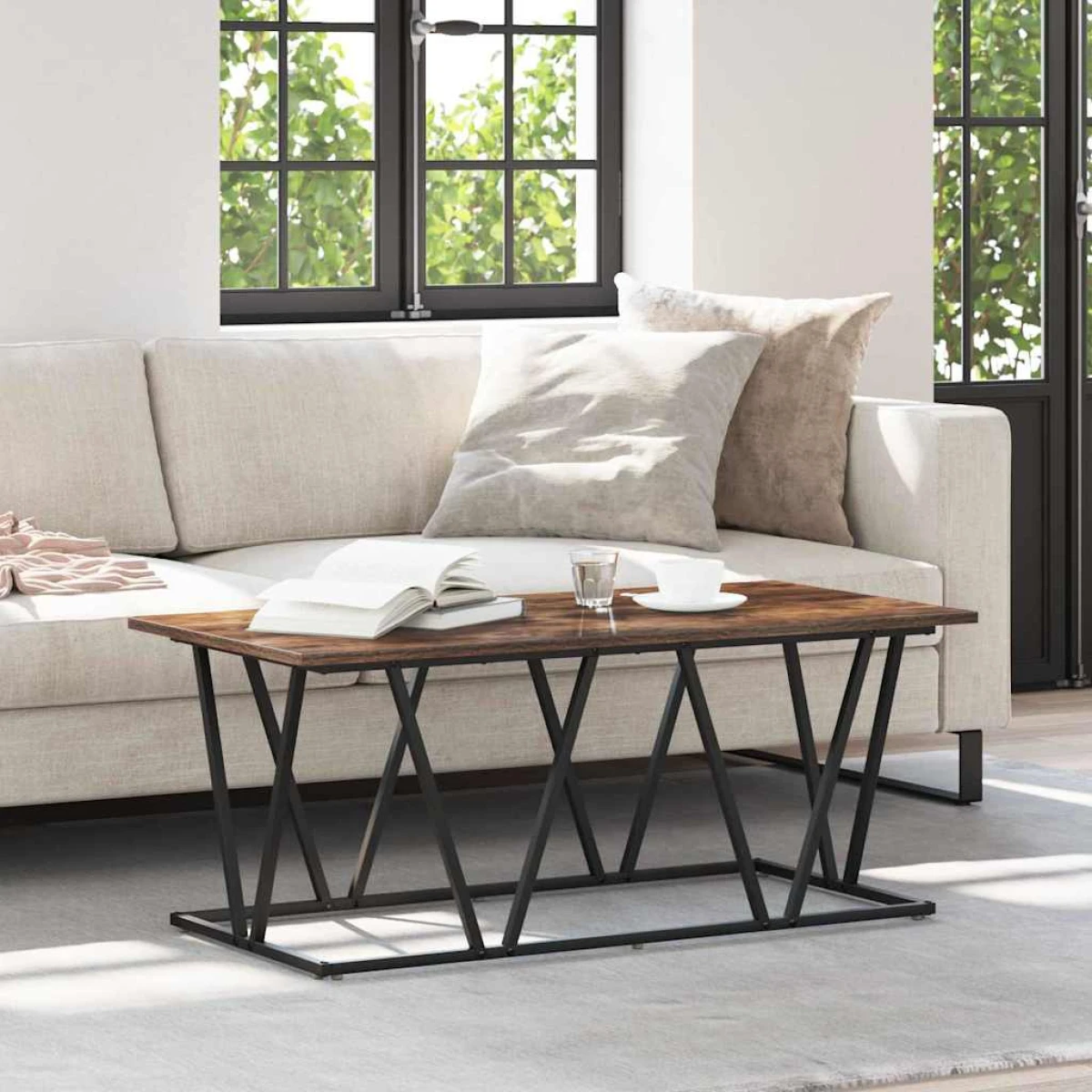 VidaXL Coffee Table 100 x 50 x 40 cm Black Oak Living by vidaXL