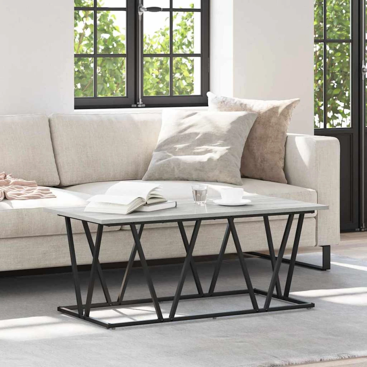 VidaXL Coffee Table 100 x 50 x 40 cm Black Oak Living by vidaXL