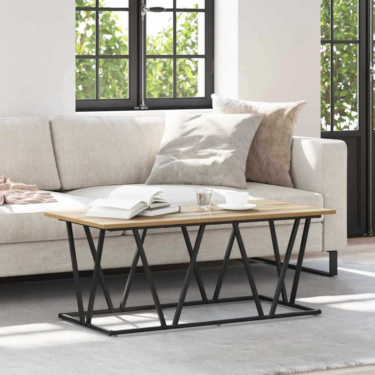 VidaXL Coffee Table 100 x 50 x 40 cm Black Oak Living by vidaXL