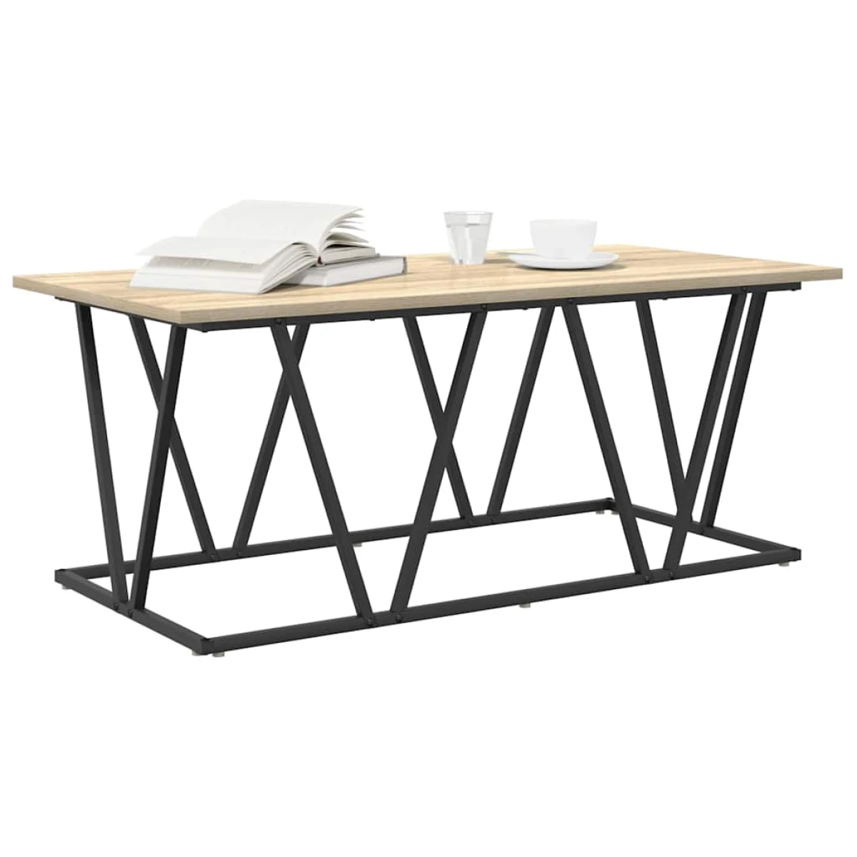 vidaXL VidaXL Coffee Table 100 x 50 x 40 cm Black Oak Living - Coffee Table