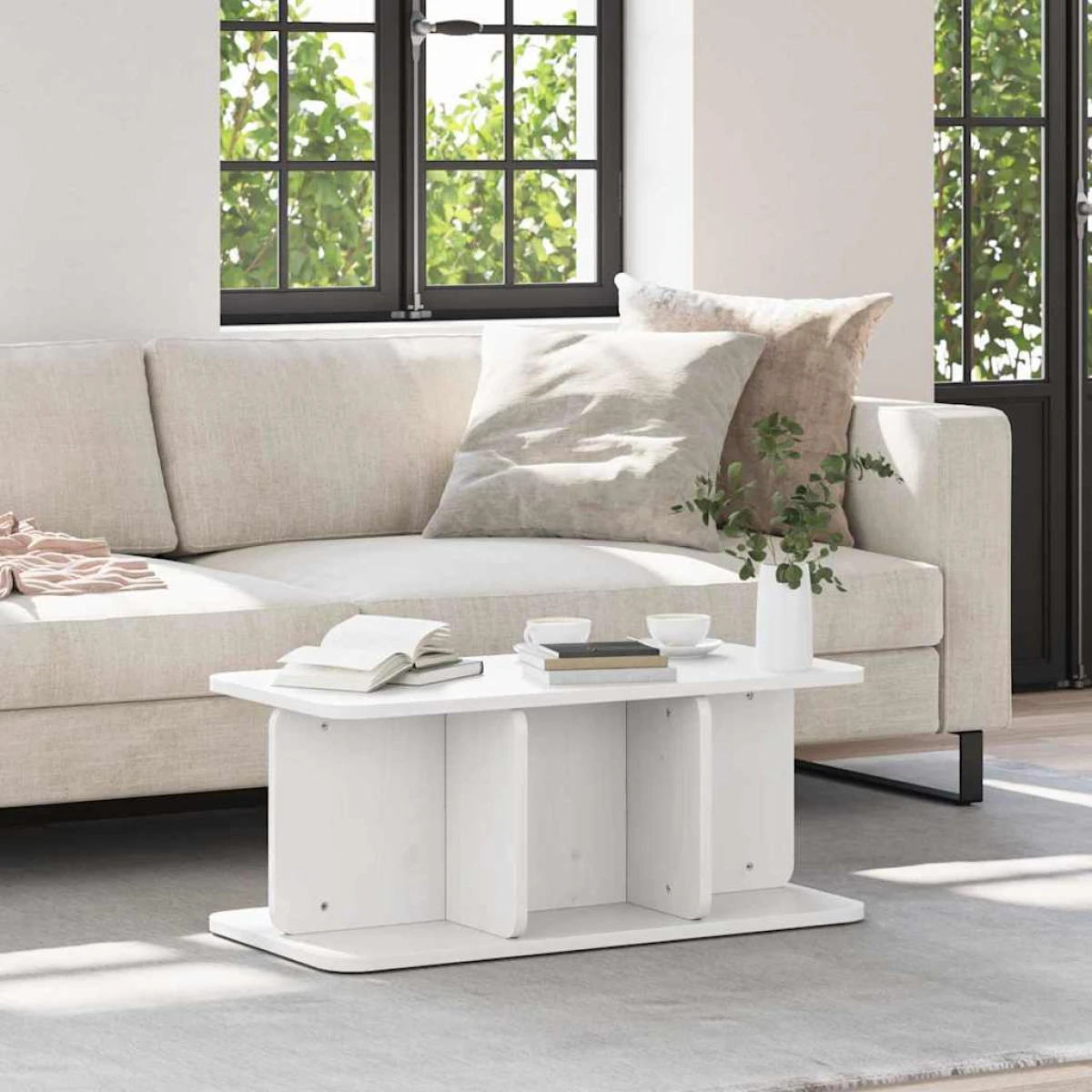 vidaXL VidaXL Coffee Table 80x39.5x33.5 cm Solid Pine Living Room - Coffee Table