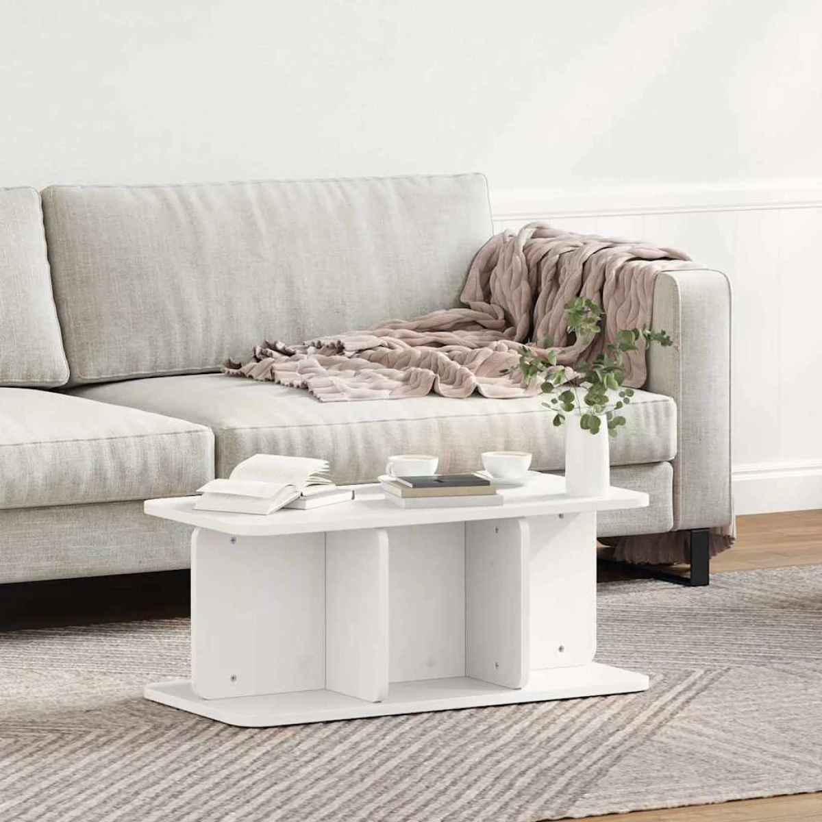 vidaXL VidaXL Coffee Table 80x39.5x33.5 cm Solid Pine Living Room - Coffee Table