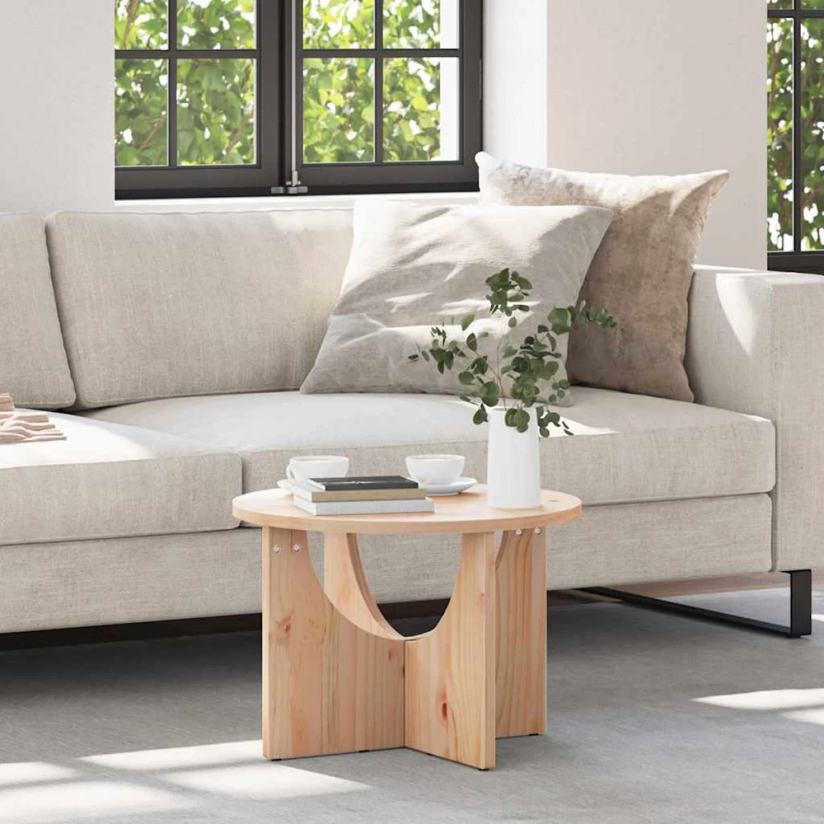 vidaXL VidaXL Coffee Table 50 x 50 x 35 cm Solid Pine Living Room - Coffee Table