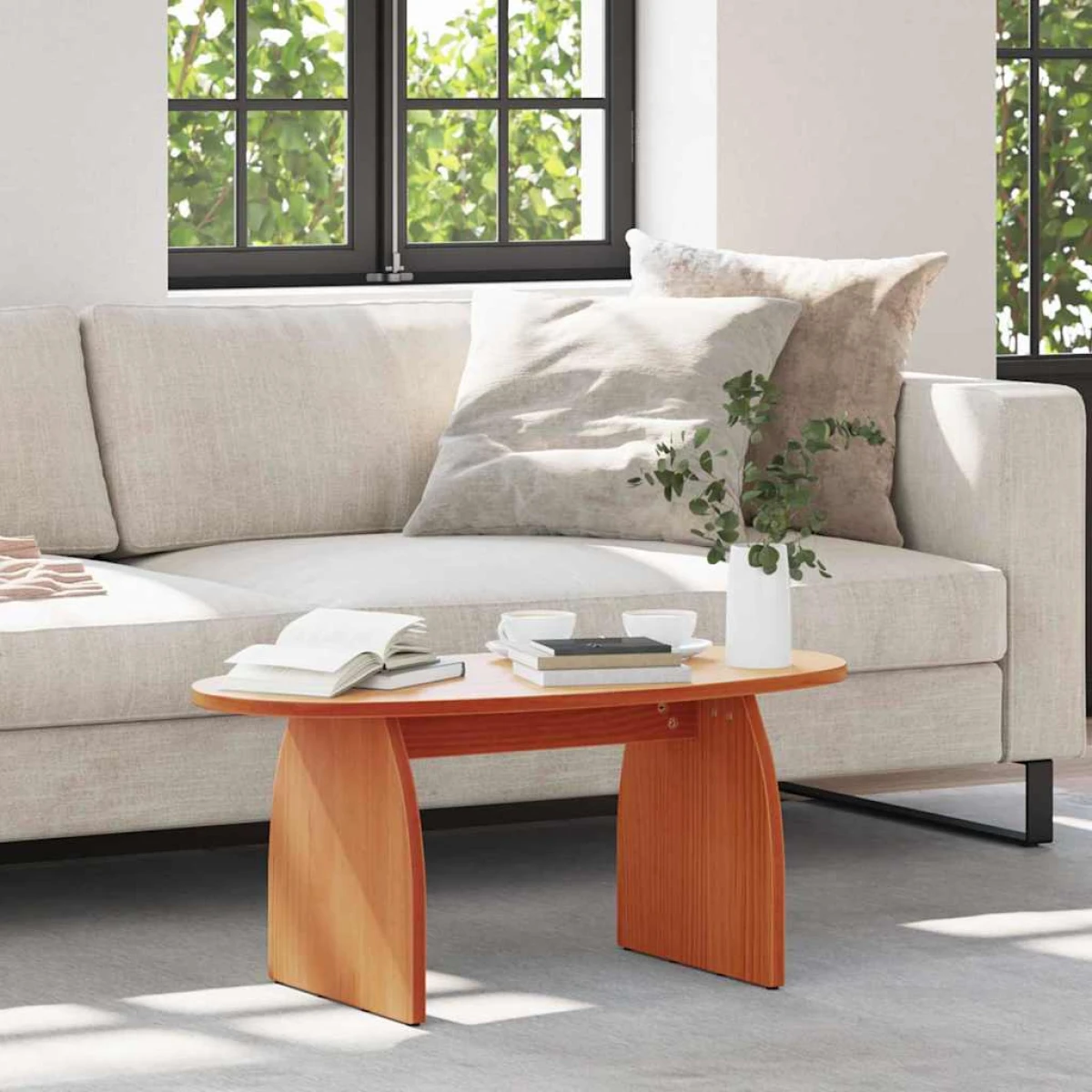 vidaXL VidaXL Coffee Table 80x40x35 cm Natural Pine Living Room - Coffee Table