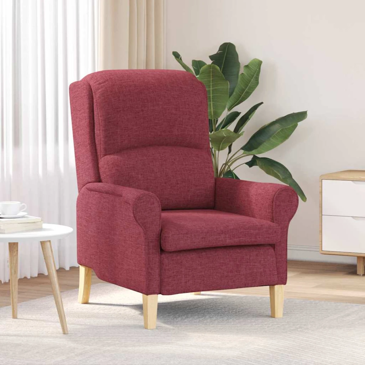 vidaXL VidaXL Armchair 76x94x102 cm Light Grey Fabric Living Room - Armchair