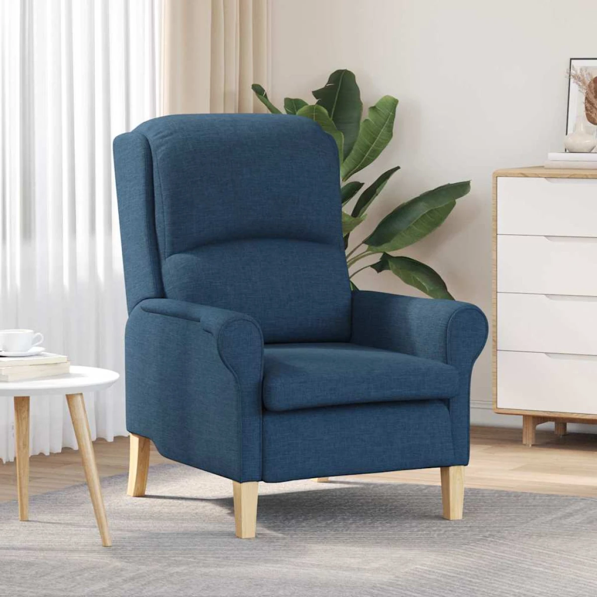 vidaXL VidaXL Armchair 76x94x102 cm Light Grey Fabric Living Room - Armchair