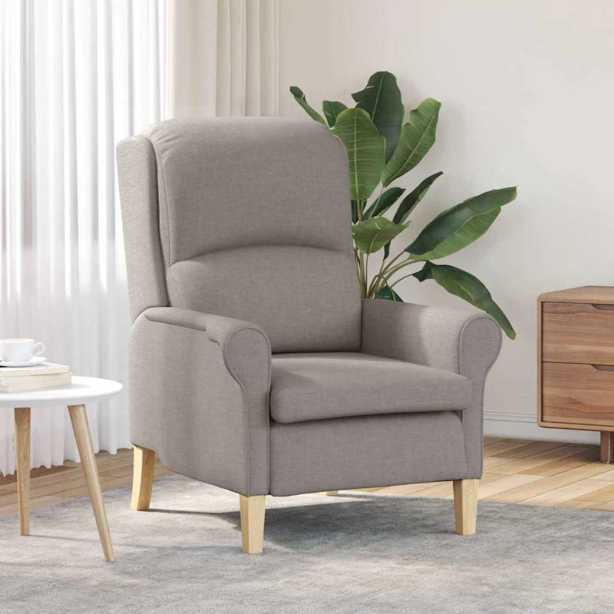 vidaXL VidaXL Armchair 76x94x102 cm Light Grey Fabric Living Room - Armchair