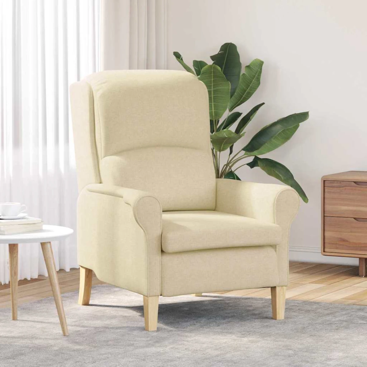 vidaXL VidaXL Armchair 76x94x102 cm Light Grey Fabric Living Room - Armchair