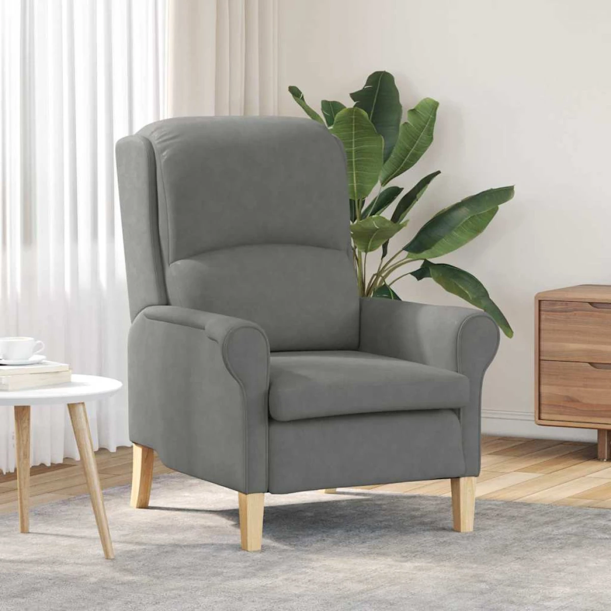 VidaXL Armchair Taupe 76x94x102 Cm Microfibre Living Room by vidaXL