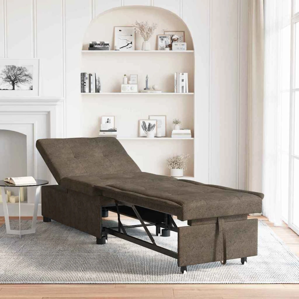 vidaXL VidaXL Sofa Bed 67x194x38 Faux Suede Leather Compact Living - Sofa Bed