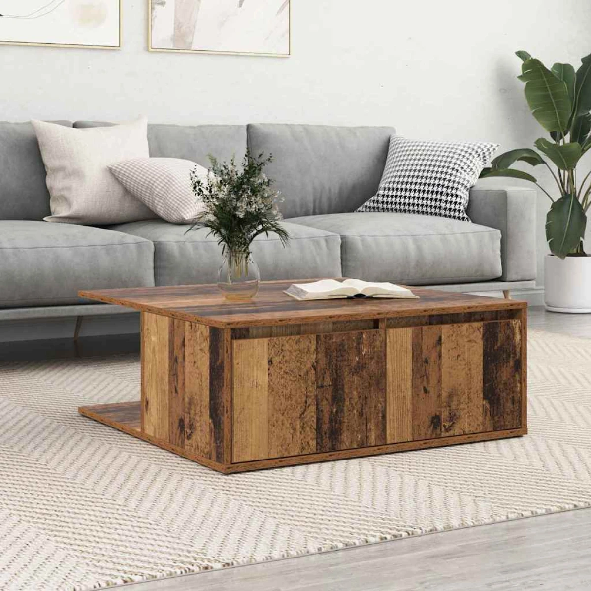 VidaXL Coffee Table 80x80x31 Engineered Wood by vidaXL