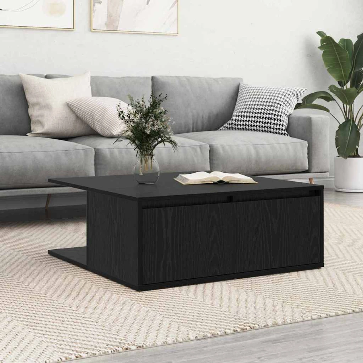 VidaXL Coffee Table 80x80x31 Engineered Wood by vidaXL