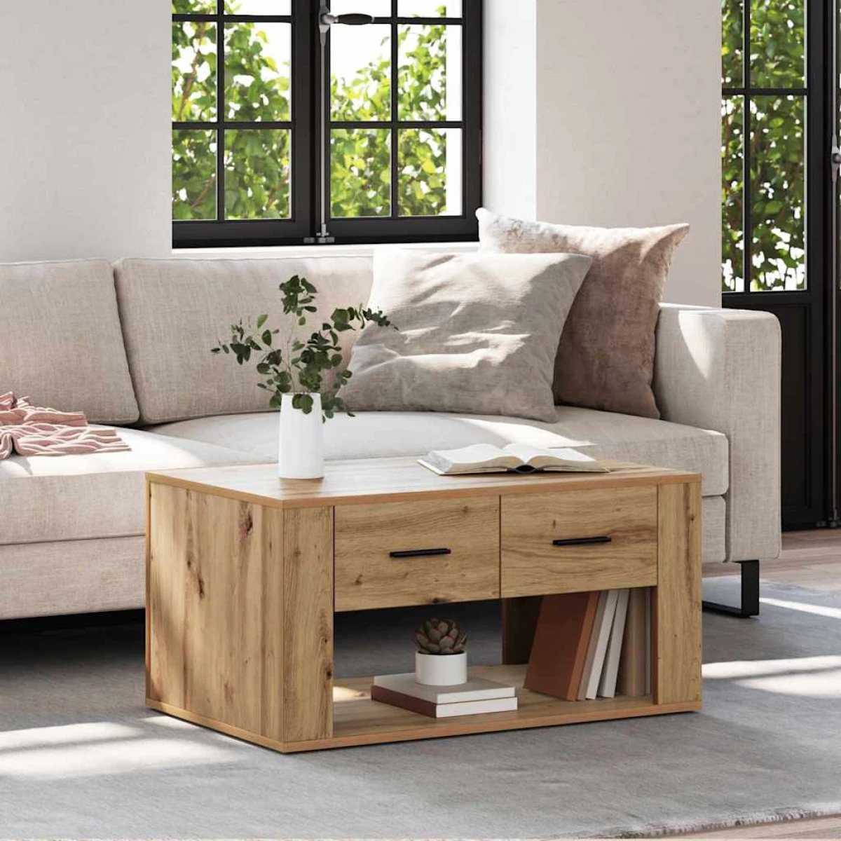 VidaXL Coffee Table 80x50x40 Engineered Wood by vidaXL