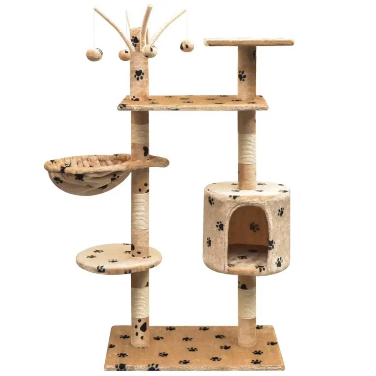 vidaXL vidaXL Cat Tree with Sisal Scratching Posts 125 cm Grey - Cat Tree
