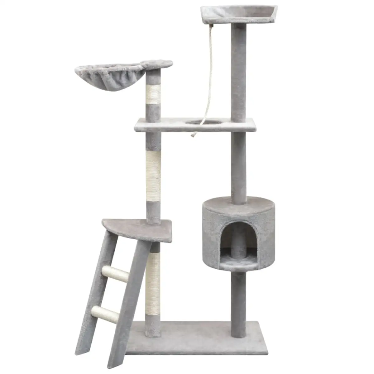 vidaXL vidaXL Cat Tree with Sisal Scratching Posts 125 cm Grey - Cat Tree