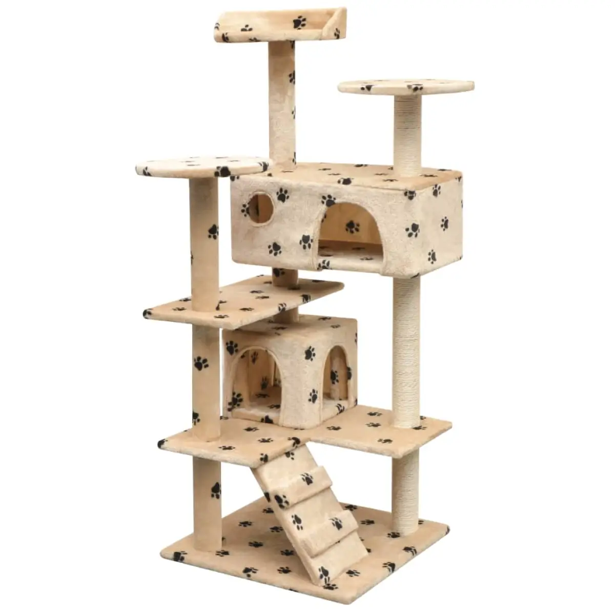 vidaXL vidaXL Cat Tree with Sisal Scratching Posts 125 cm Grey - Cat Tree