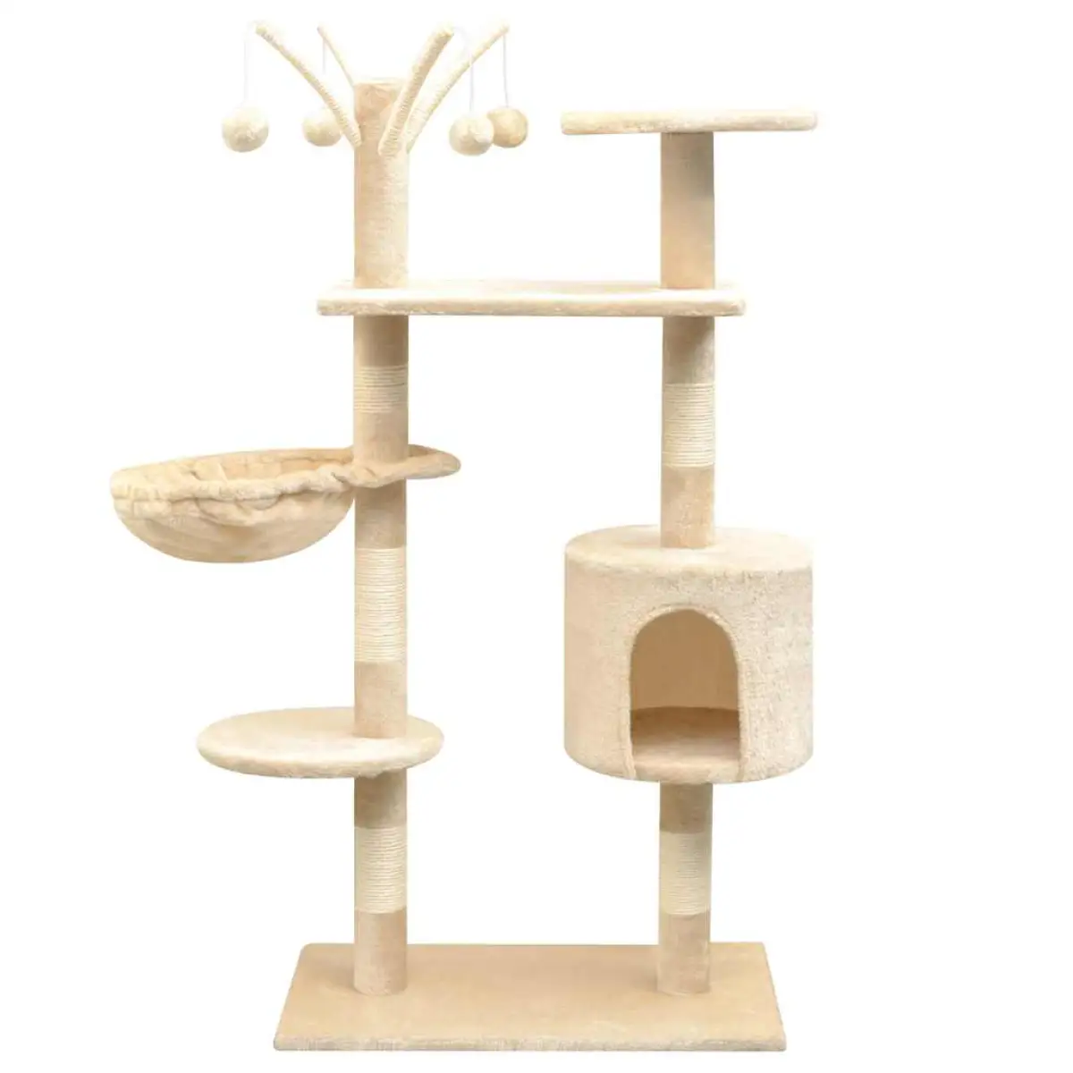 vidaXL vidaXL Cat Tree with Sisal Scratching Posts 125 cm Grey - Cat Tree