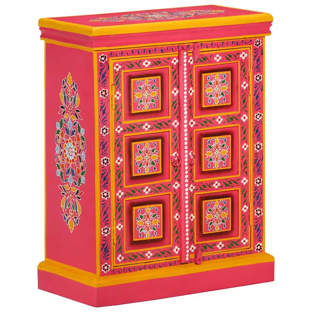 vidaXL vidaXL Sideboard Solid Mango Wood Turquoise Hand Painted - Sideboard