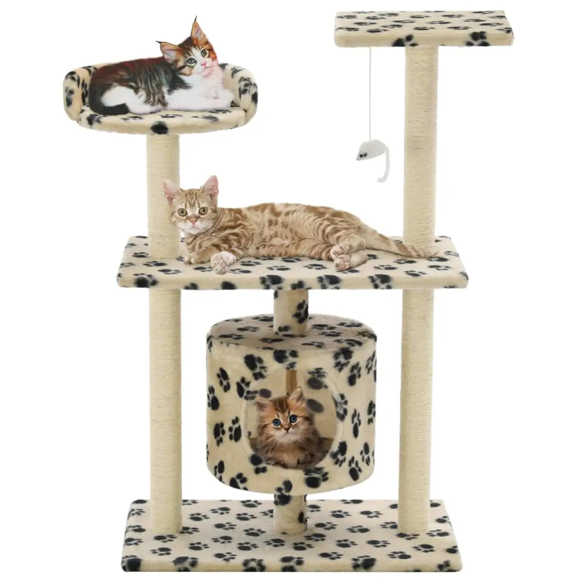 vidaXL vidaXL Cat Tree with Sisal Scratching Posts 95 cm Grey - Cat Tree