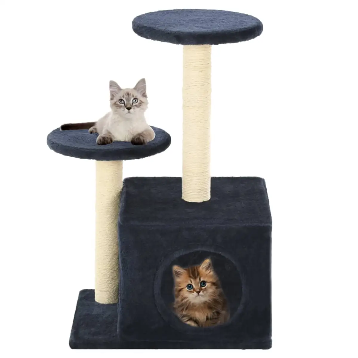 vidaXL vidaXL Cat Tree with Sisal Scratching Posts 60 cm Grey - Cat Tree