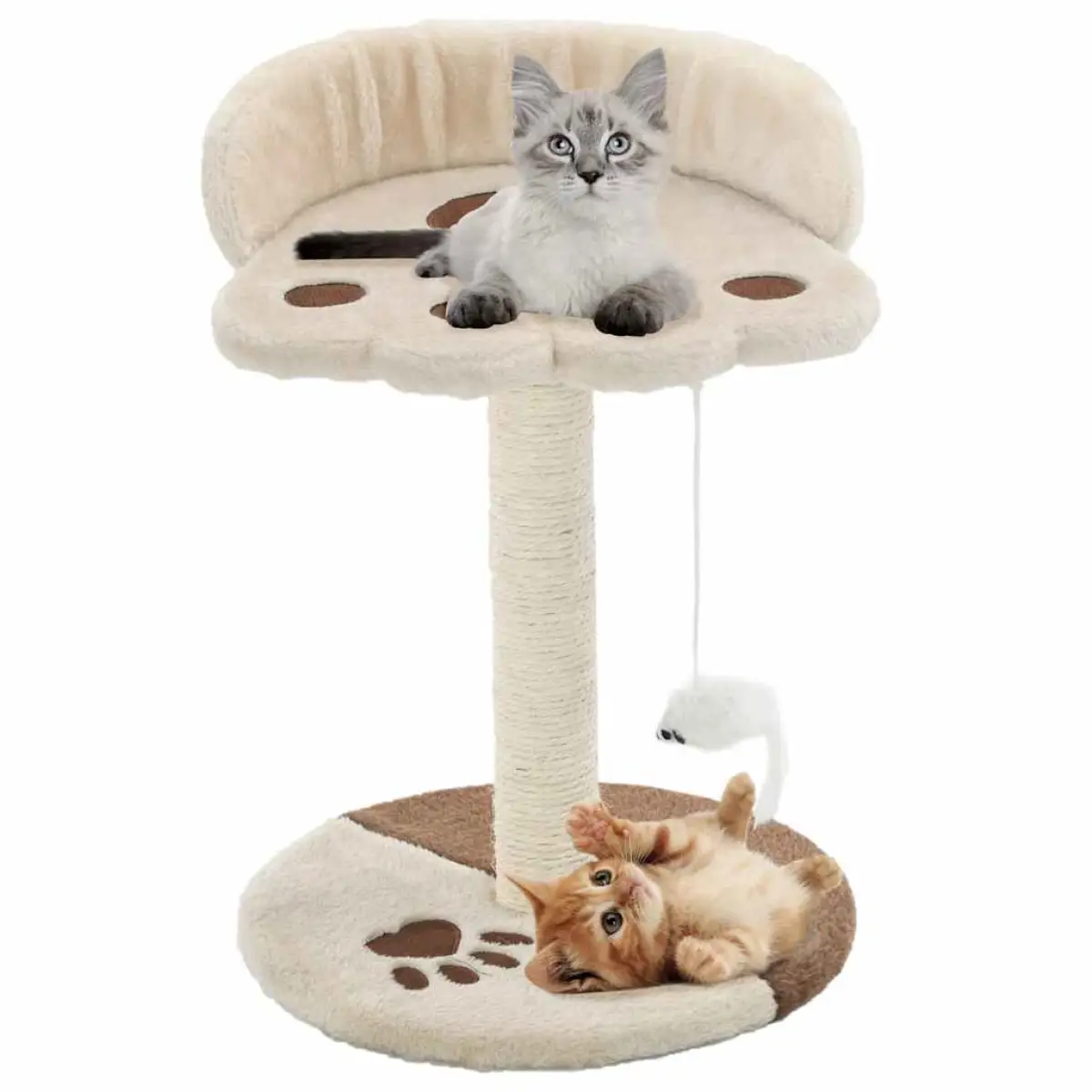 vidaXL vidaXL Cat Tree with Sisal Scratching Post 40 cm Beige and Brown - Cat Tree