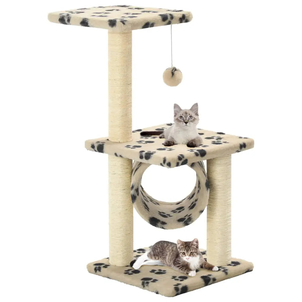 vidaXLCat Tree with Sisal Scratching Posts 65 cm Grey - from vidaXL