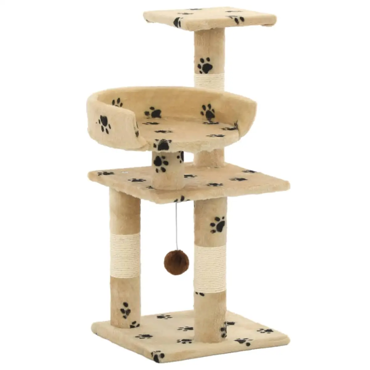 vidaXL vidaXL Cat Tree with Sisal Scratching Posts 65 cm Grey - Cat Tree