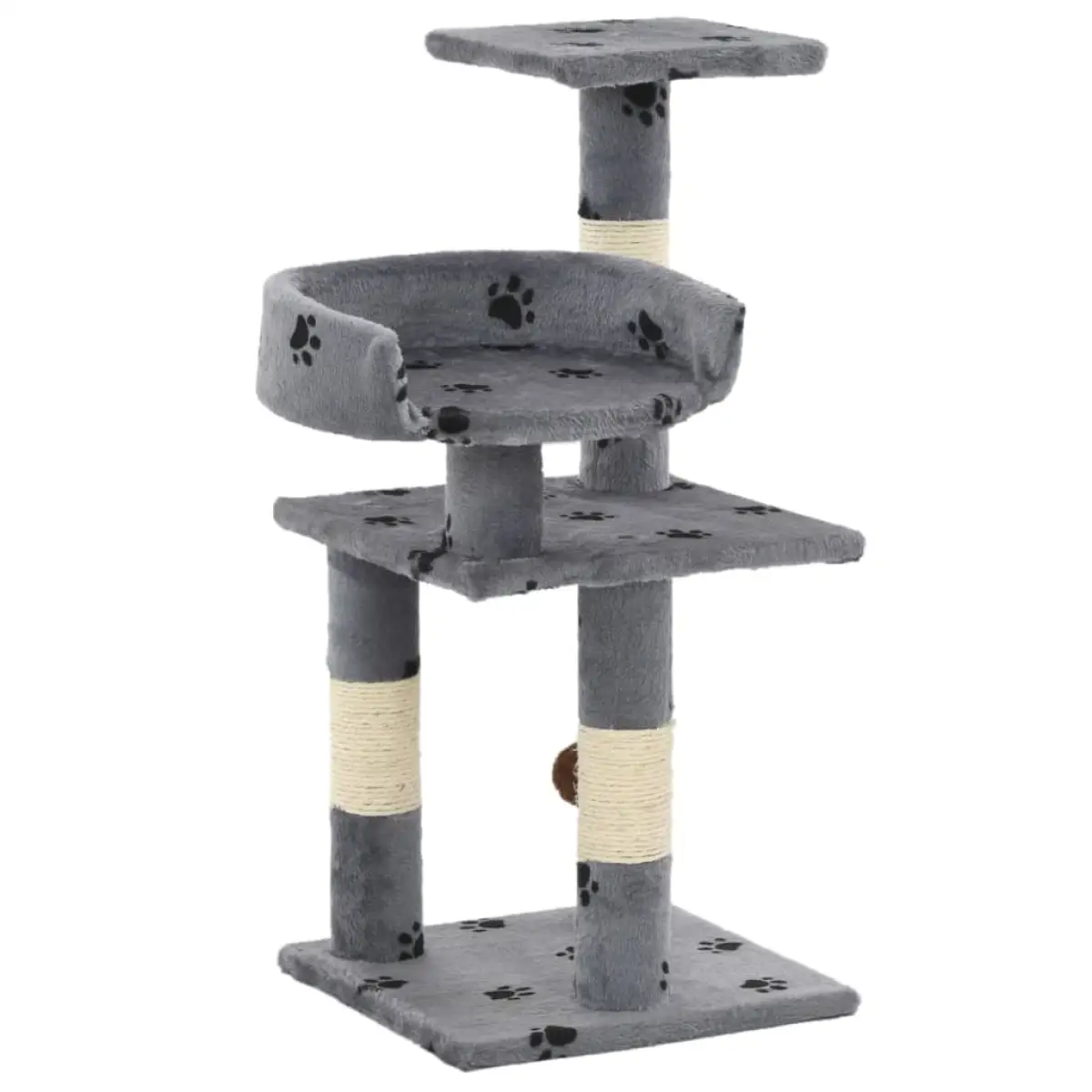 vidaXL vidaXL Cat Tree with Sisal Scratching Posts 65 cm Grey - Cat Tree